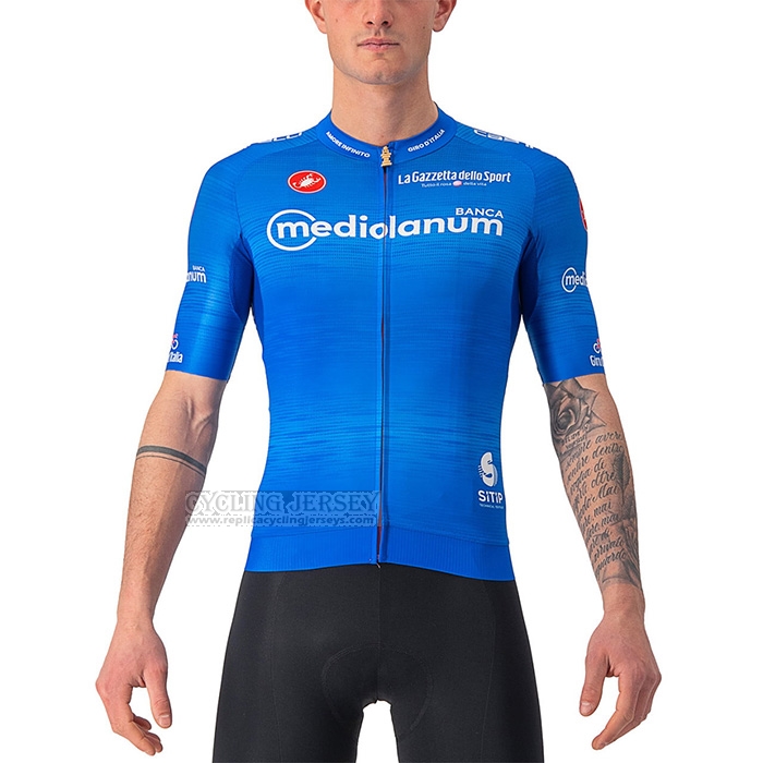2022 Cycling Jersey Giro d'Italia Blue Short Sleeve and Bib Short